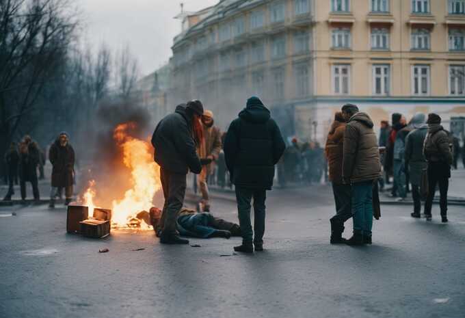 Бездомные дернули дверь в Москве и устроили дебош в посольстве